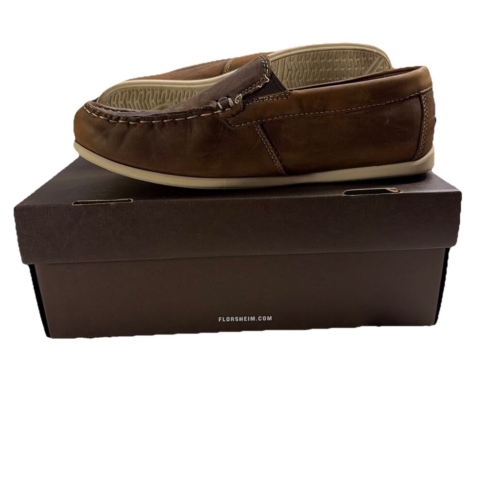 Florsheim Shoes Kids 6.5 Jasper Venetian Slip On Loafer Brown
